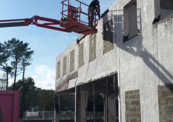 Installation de chantier de démolition