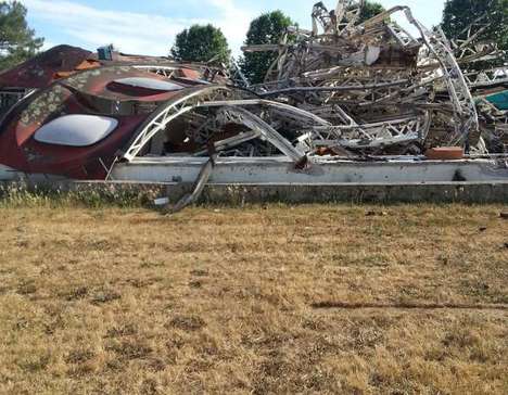 Démolition de la piscine Tournesol à Lesparre-Médoc